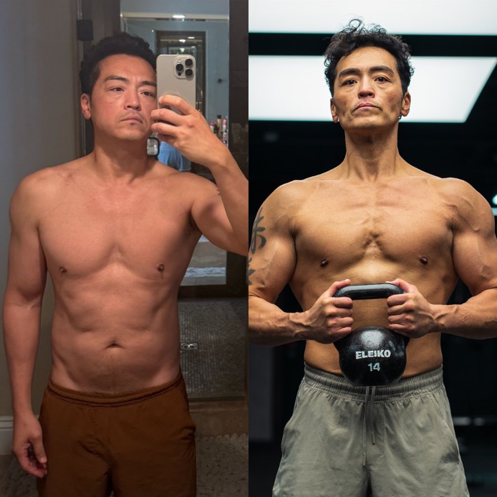 George, before and after