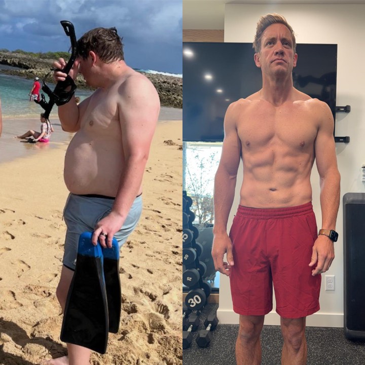 Kyle, before and after